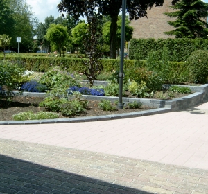 Oprit met rand van gelijmde betonstenen - Hoveniersbedrijf C.K. van Mourik