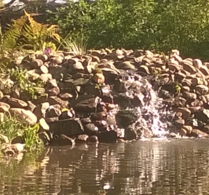 Waterval gemaakt van maaskeien  - Hoveniersbedrijf C.K. van Mourik